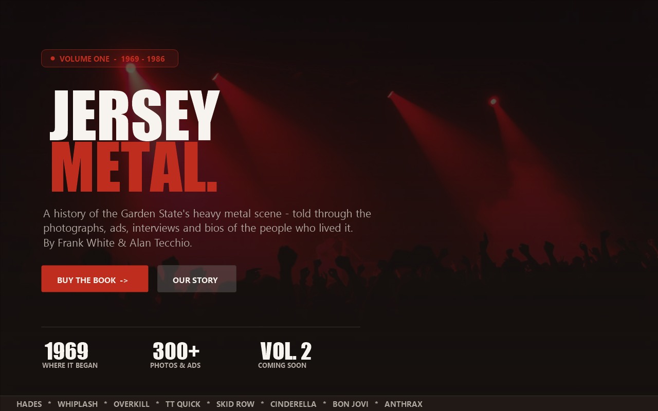 Jersey Metal Reimagined website redesign concept preview