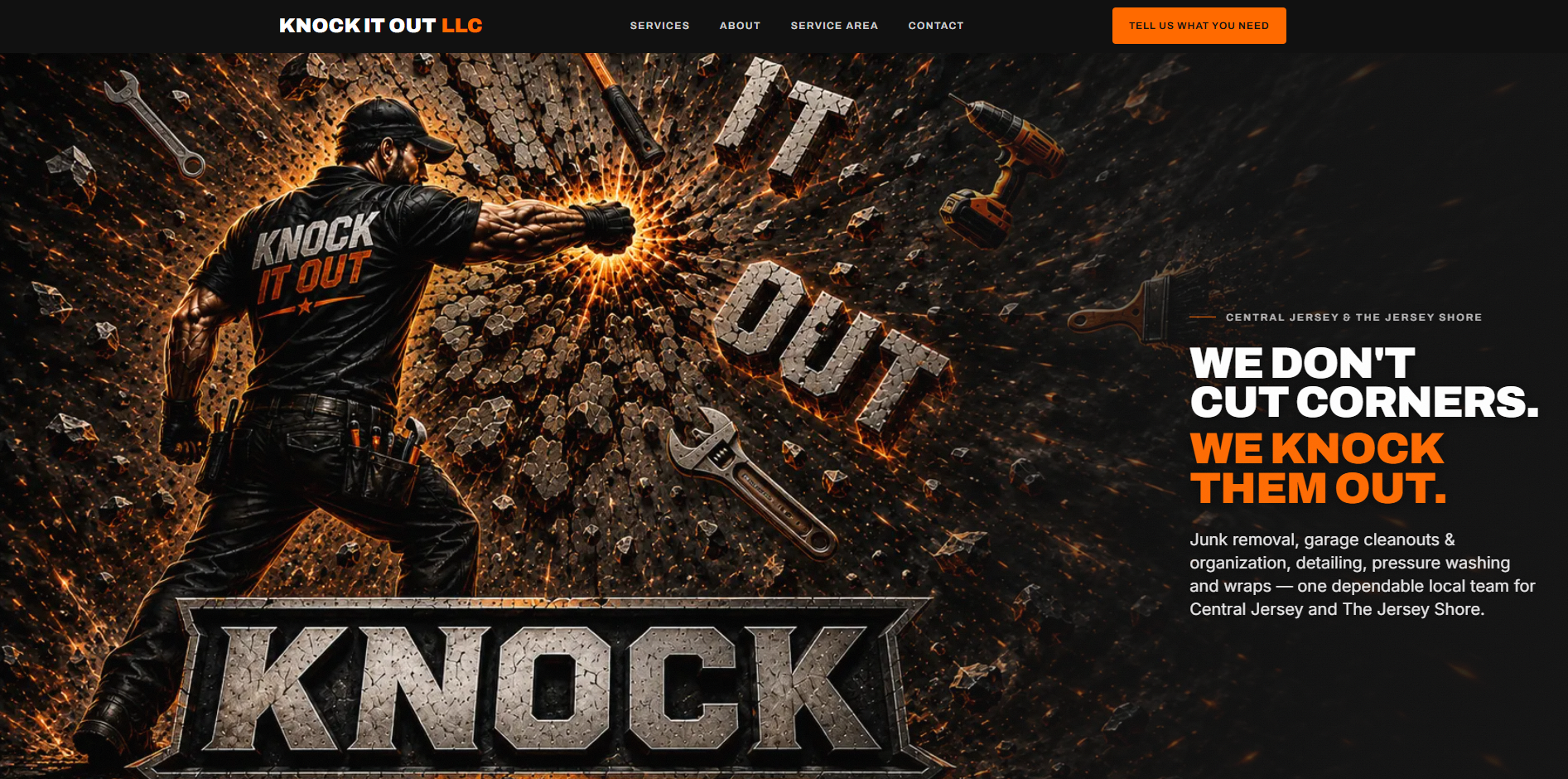 Knock It Out LLC website redesign concept preview