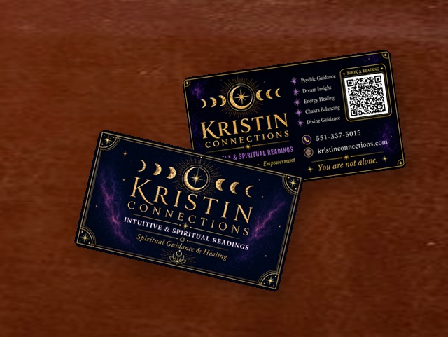 Kristin Connections printed business cards